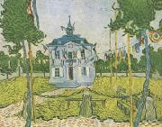 Vincent Van Gogh Auvers Town Hall on 14 july 1890 oil